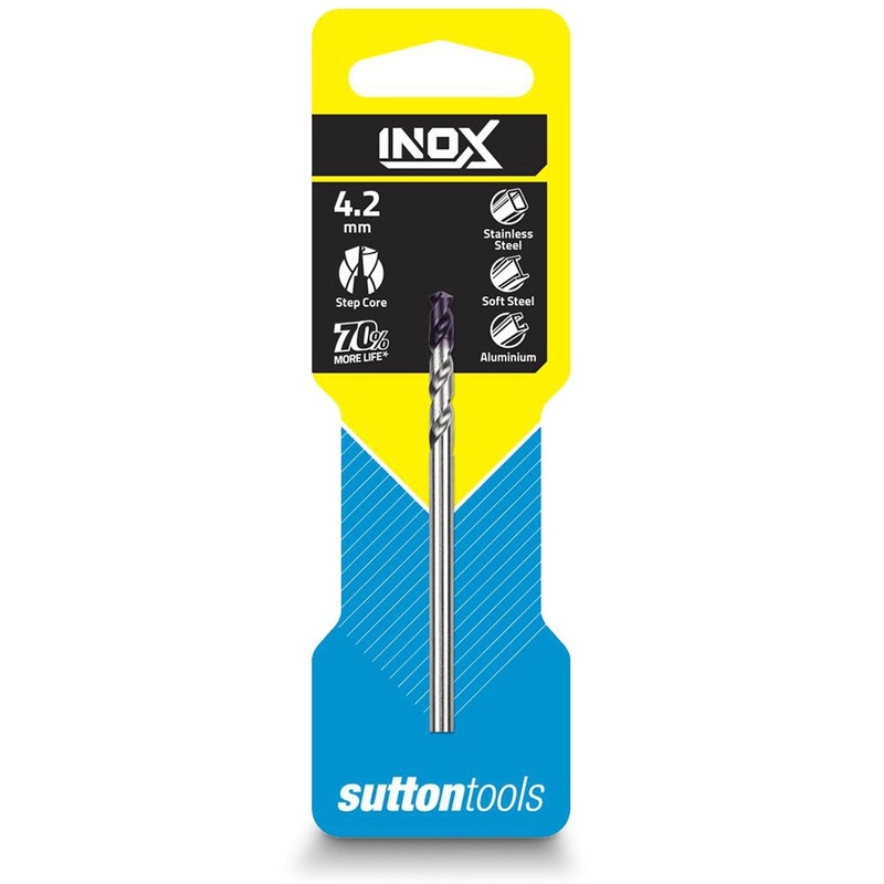 SUTTON 4.2 X 75MM HSS-TIAIN JOBBER DRILL BIT FOR STAINLESS – INOX