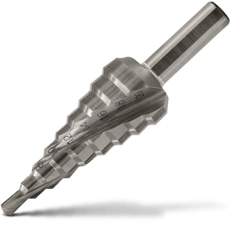SUTTON 4-20MM 9-STEP HSS SPIRAL FLUTE STEP DRILL BIT