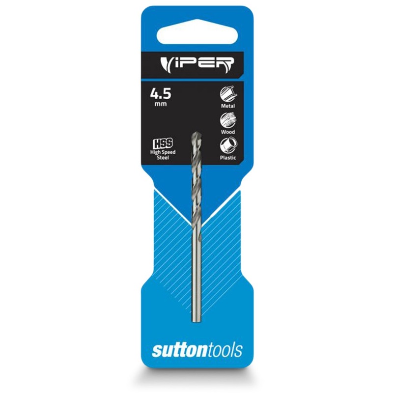 SUTTON 4.5 X 80MM HSS-BRIGHT JOBBER DRILL BIT – VIPER D1050450