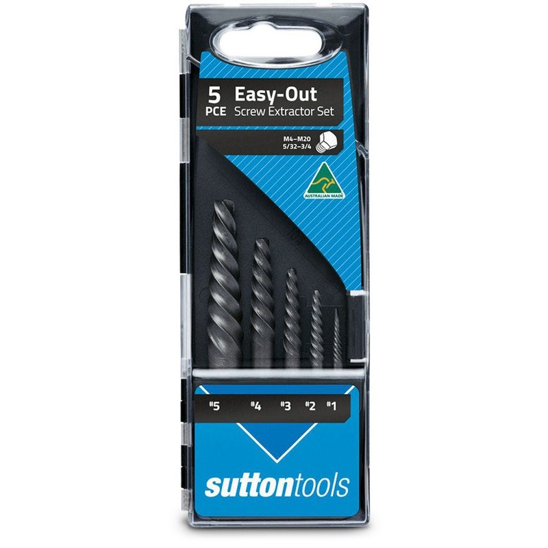 SUTTON NO.1-5 SCREW EXTRACTOR SET – EASY-OUT – 5 PIECE