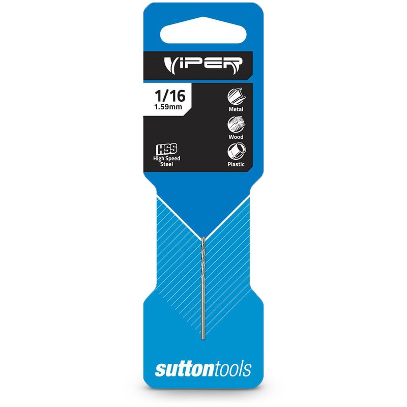 SUTTON 1/16INCH X 48MM HSS-BRIGHT JOBBER DRILL BIT – VIPER D1050159