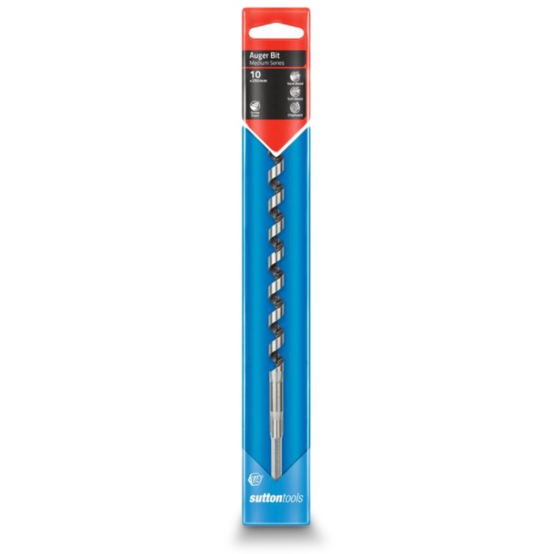SUTTON 10 X 250MM 1/4-HEX SHANK AUGER BIT