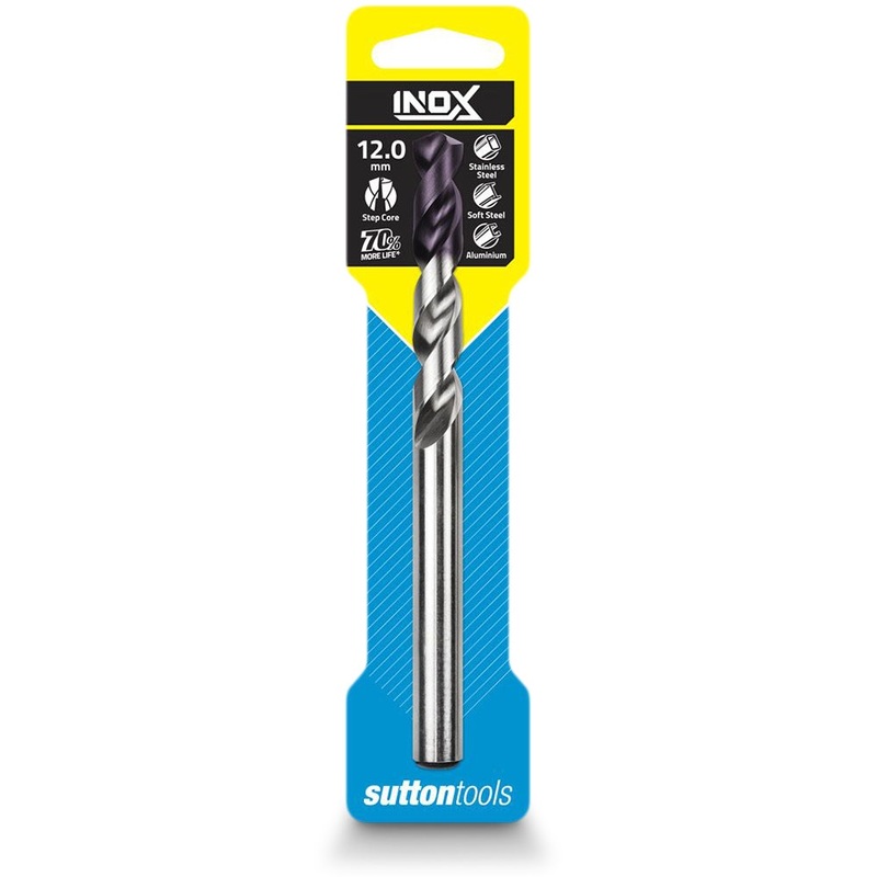SUTTON 12.0 X 151MM HSS-TIAIN JOBBER DRILL BIT FOR STAINLESS – INOX