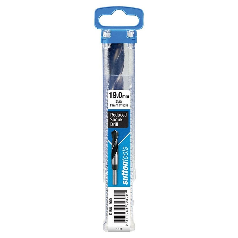 SUTTON 19.0 X 152MM 12.5MM REDUCED SHANK HSS METAL DRILL BIT