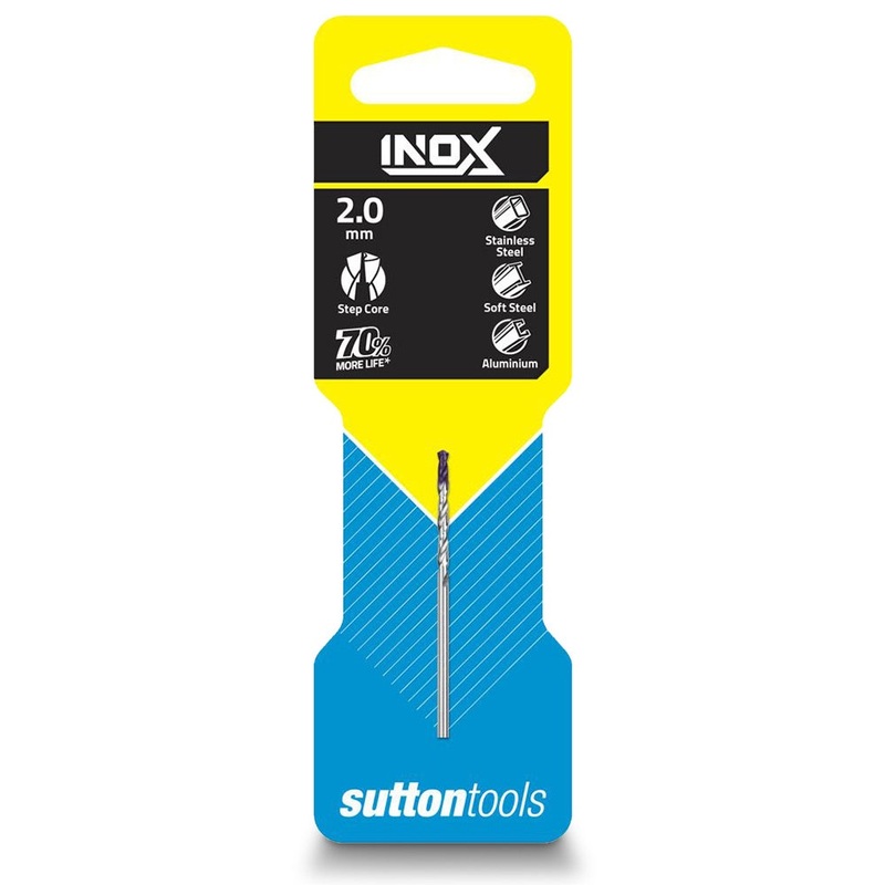 SUTTON 2.0 X 49MM HSS-TIAIN JOBBER DRILL BIT FOR STAINLESS – INOX