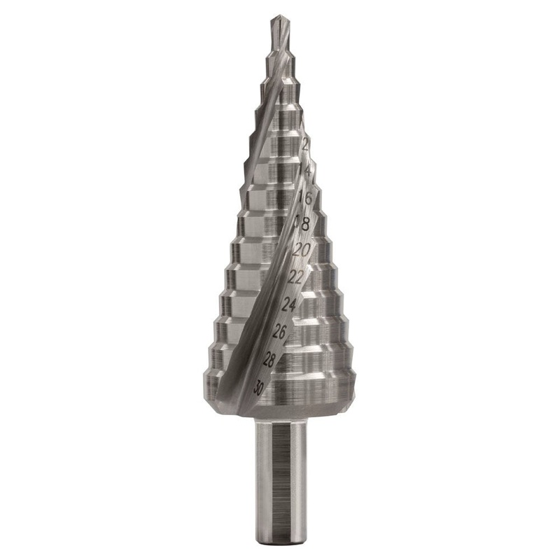 SUTTON 4-30MM 14-STEP HSS SPIRAL FLUTE STEP DRILL BIT