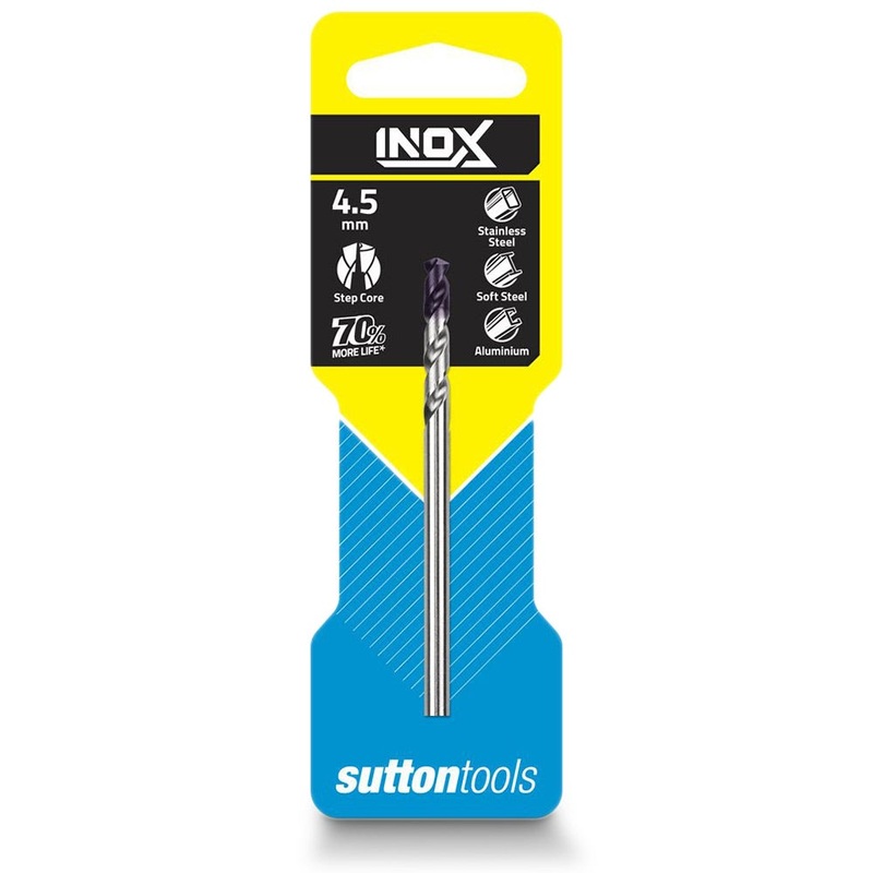SUTTON 4.5 X 80MM HSS-TIAIN JOBBER DRILL BIT FOR STAINLESS – INOX