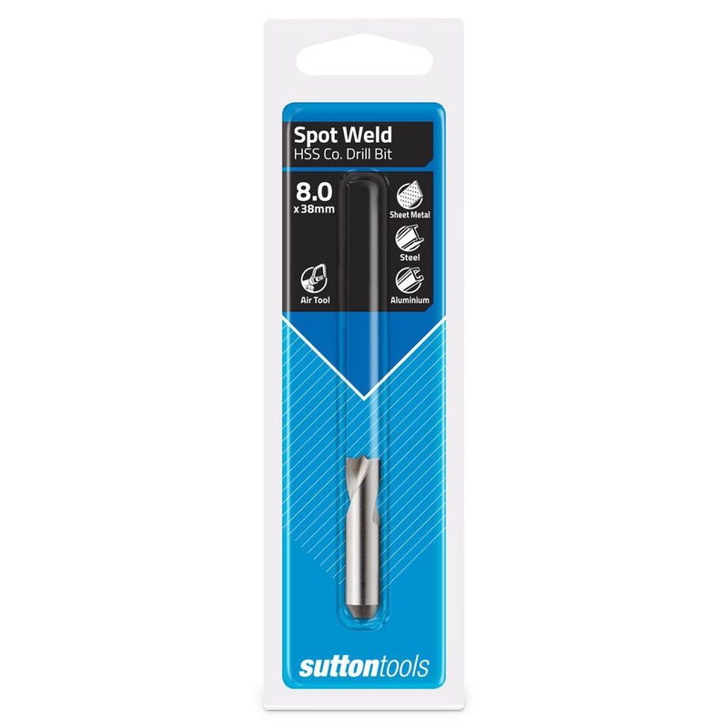 SUTTON 8.0 X 38MM HSS-COBALT SPOT WELD DRIL BIT – PNEUMATIC DISCONNECTORS