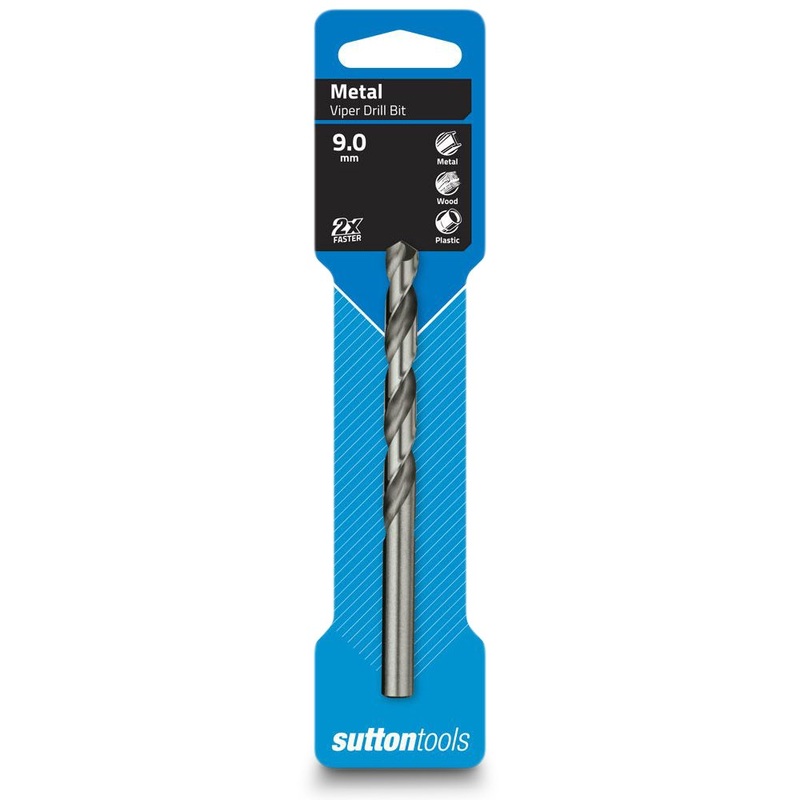 SUTTON 9.0 X 125MM HSS-BRIGHT JOBBER DRILL BIT – VIPER D1050900