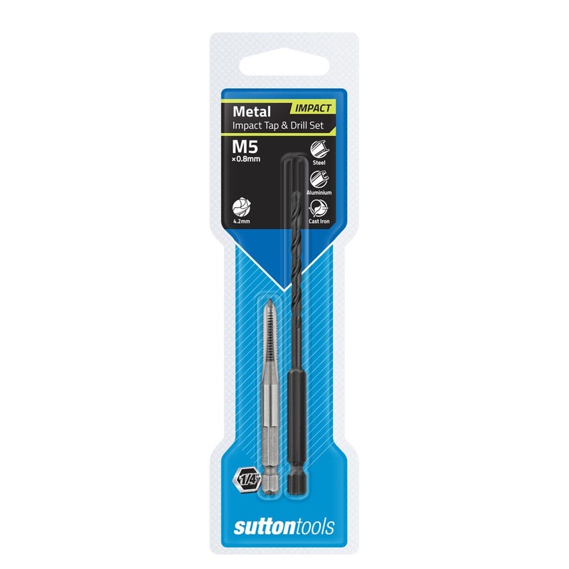 SUTTON M5 1/4inch Hex Impact Tap & Drill Set  M1050500