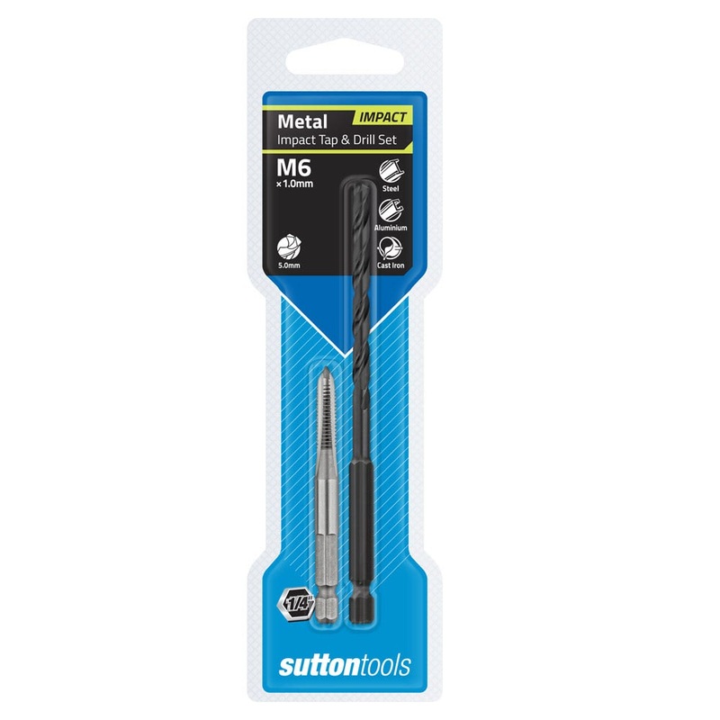 SUTTON M6 1/4inch Hex Impact Tap & Drill Set  M1050600