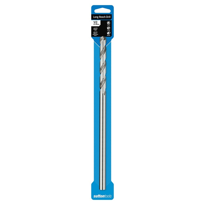 SUTTON 1/2INCH X 300MM METAL DRILL BIT EXTRA LONG HSS D2171269