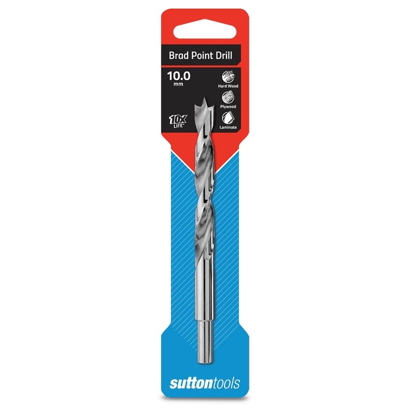 SUTTON 10 X 133MM BRAD POINT WOOD DRILL BIT