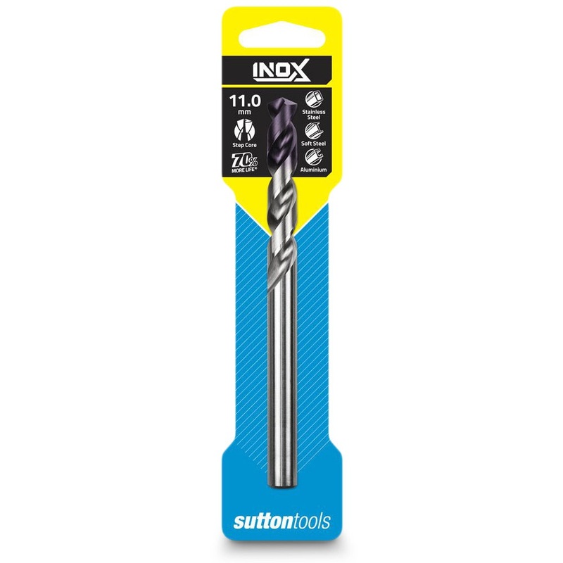 SUTTON 11.0 X 142MM HSS-TIAIN JOBBER DRILL BIT FOR STAINLESS – INOX