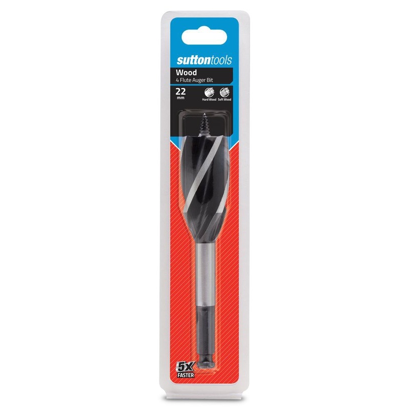 SUTTON 22 X 165MM 7/16 4-FLUTE AUGER BIT D5142200