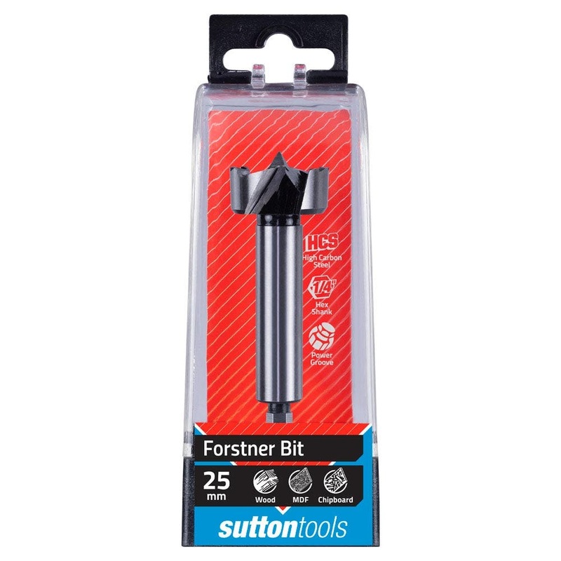 SUTTON 25MM 1/4HX HSS FORSTNER WOOD DRILL BIT D5230250
