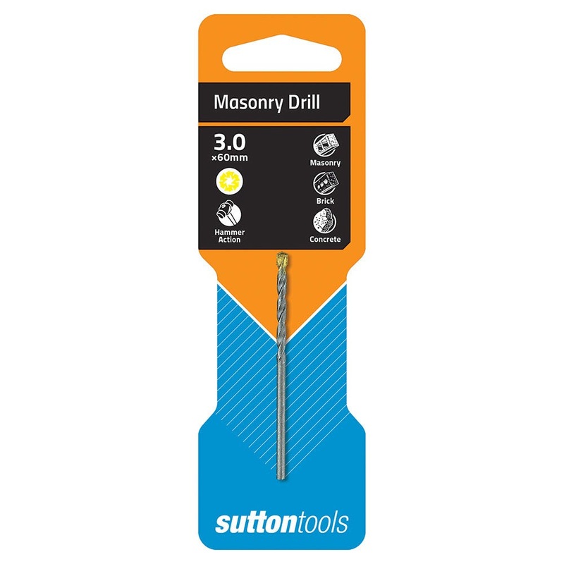 SUTTON 3.0X60MM TCT MASONRY DRILL BIT D6000300