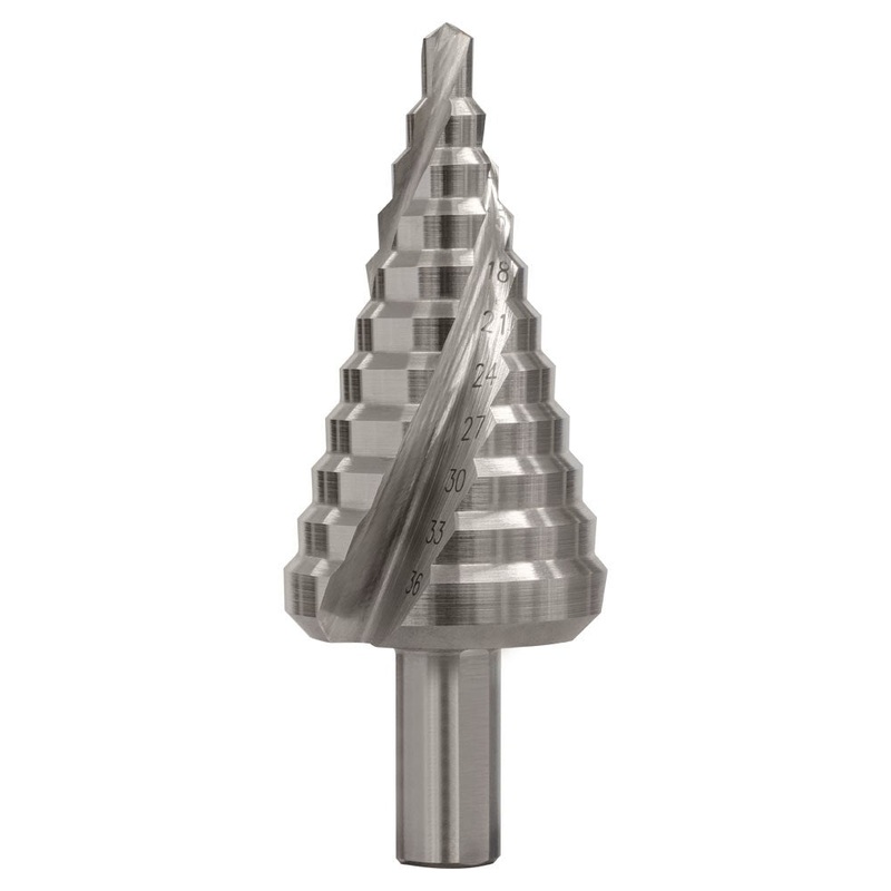 SUTTON 6-36MM 11-STEP HSS SPIRAL FLUTE STEP DRILL BIT