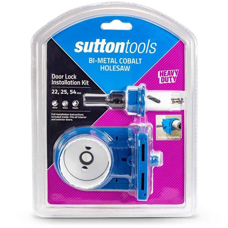 SUTTON BI-METAL COBALT HOLESAW DOOR LOCK INSTALLATION KIT – 5 PIECE
