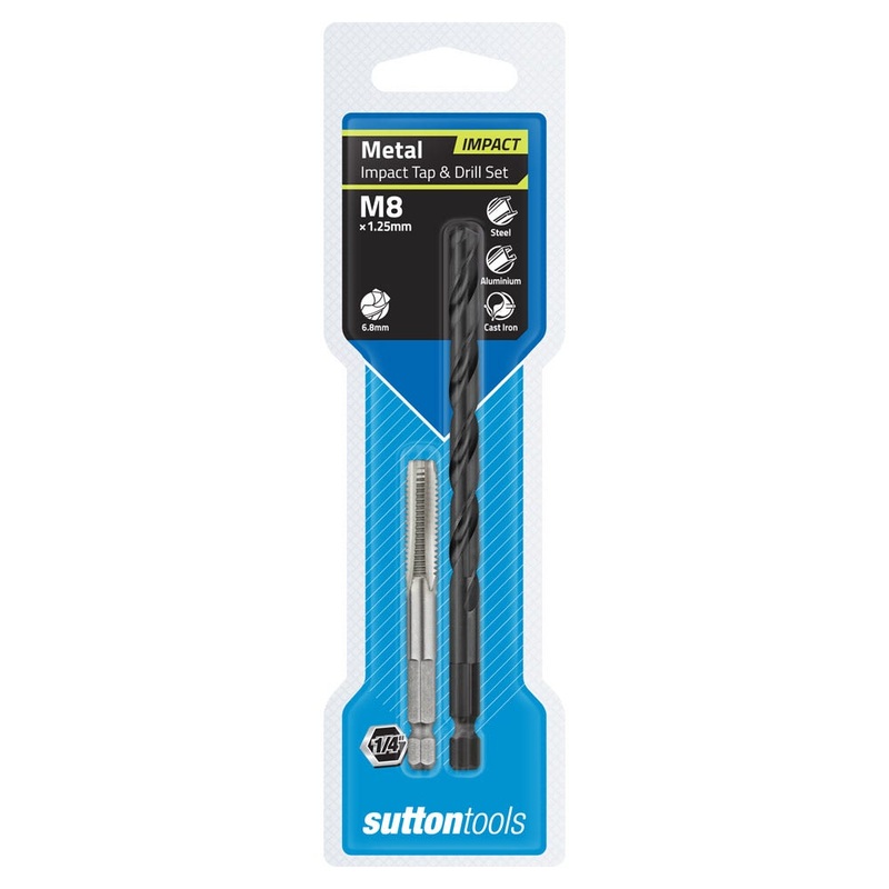 SUTTON M8 1/4inch Hex Impact Tap & Drill Set  M1050800