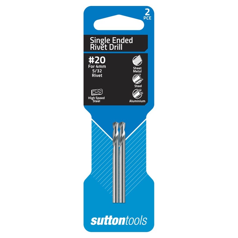 SUTTON NO.20 X 54MM HSS PANEL DRILL BIT – SHORTIE – 2 PIECE