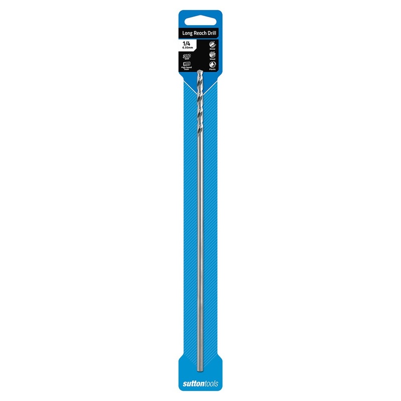 SUTTON 1/4INCH X 300MM METAL DRILL BIT EXTRA LONG HSS D2170635