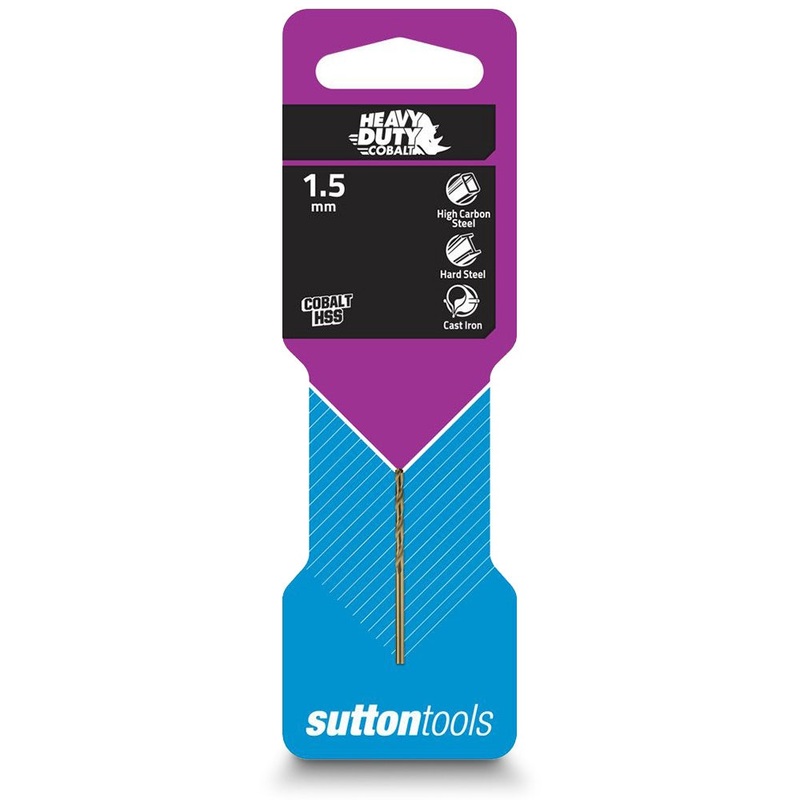 SUTTON 1.5 X 40MM HSS-COBALT JOBBER DRILL BIT – HD-COBALT