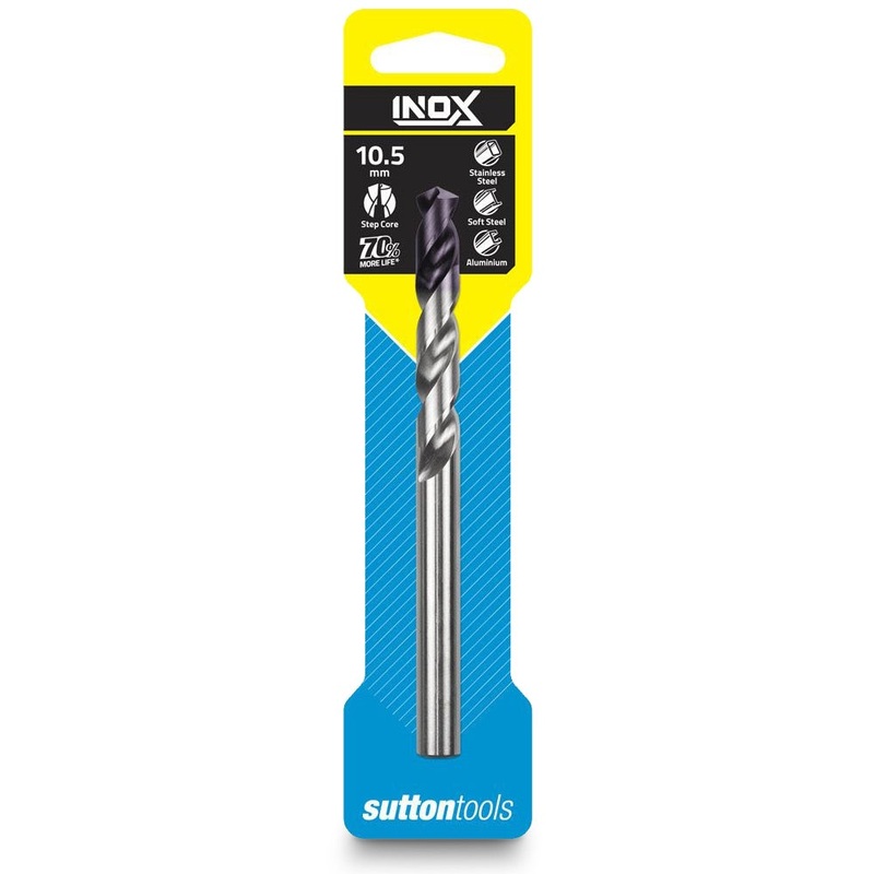 SUTTON 10.5 X 133MM HSS-TIAIN JOBBER DRILL BIT FOR STAINLESS – INOX