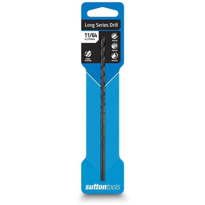 SUTTON 11/64INCH X 5.3/4INCH METAL DRILL BIT LONG SERIES HSS BLUE BULLET