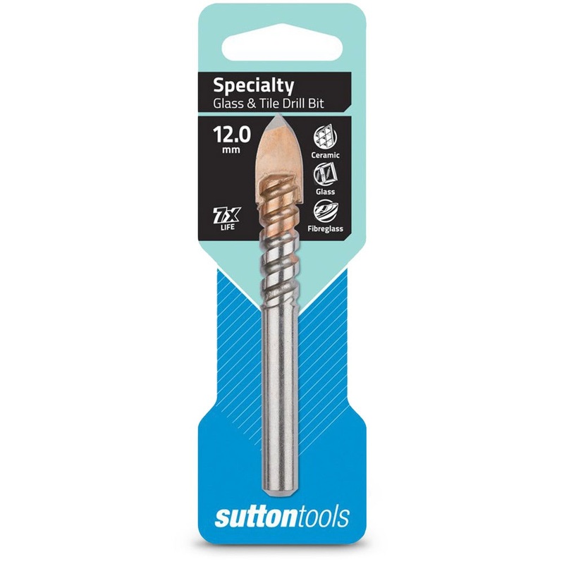 SUTTON 12.0 X 100MM TCT GLASS & TILE DRILL BIT D6041200
