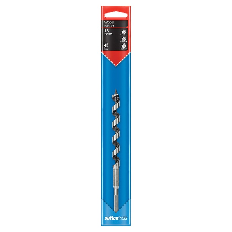 SUTTON 13x190mm 7/16-HX  Spur Wood Auger Drill Bit D5101300