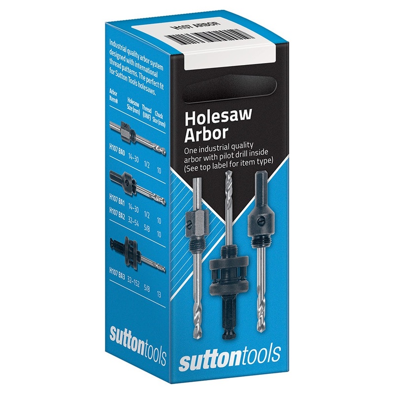 SUTTON 14-30MM 1/2-UNF BA1 ARBOR HOLESAW & PILOT H107BA1