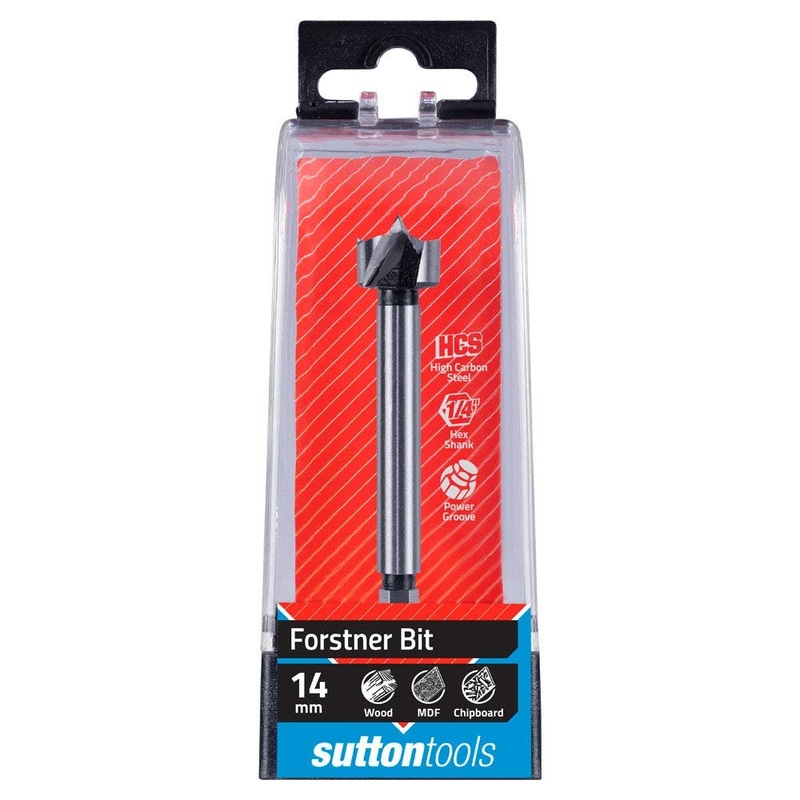 SUTTON 14MM 1/4HX HSS FORSTNER WOOD DRILL BIT D5230140
