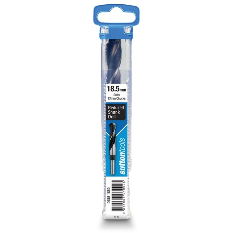SUTTON 18.5 X 152MM 12.5MM REDUCED SHANK HSS METAL DRILL BIT