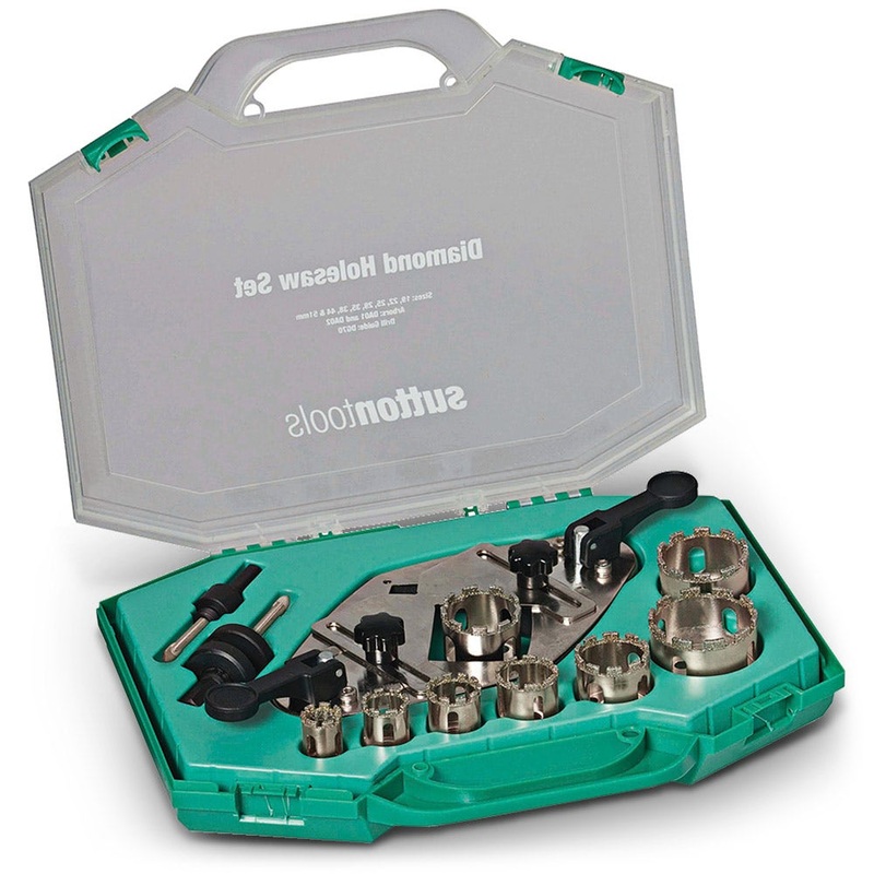 SUTTON 19-51MM DIAMOND GRIT HOLESAW SET W. GUIDE – 11 PIECE