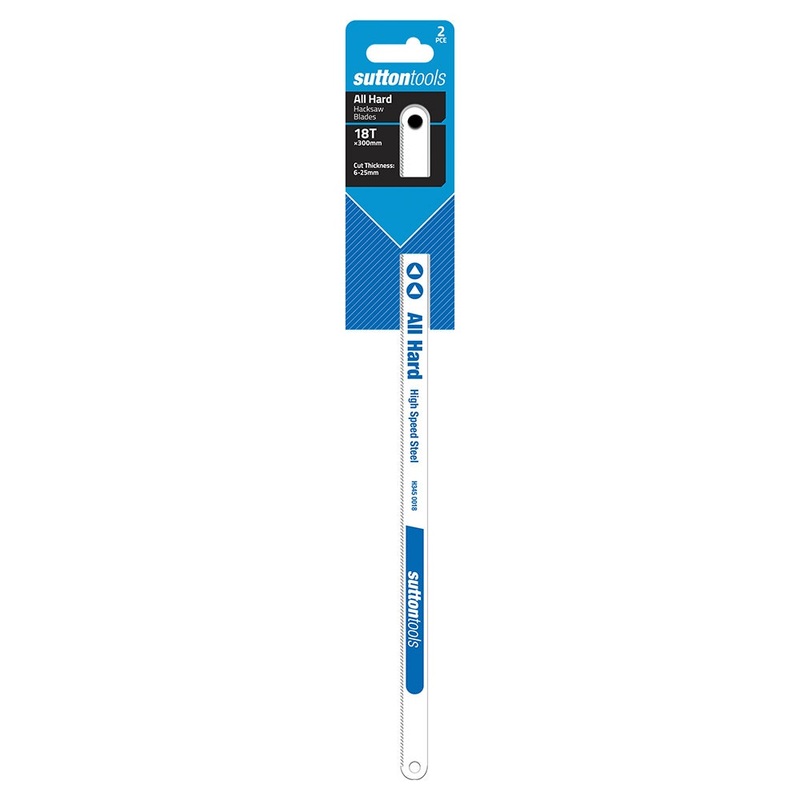 SUTTON 300MM 18TPI HARD HSS HACKSAW BLADE – 2 PACK H3450018