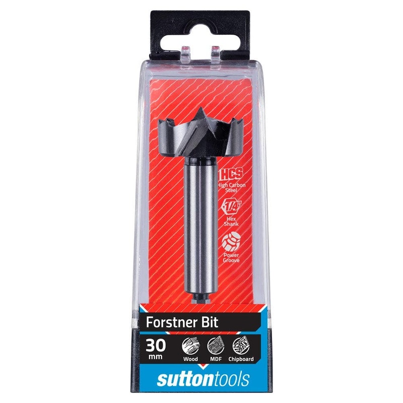 SUTTON 30MM 1/4HX HSS FORSTNER WOOD DRILL BIT D5230300