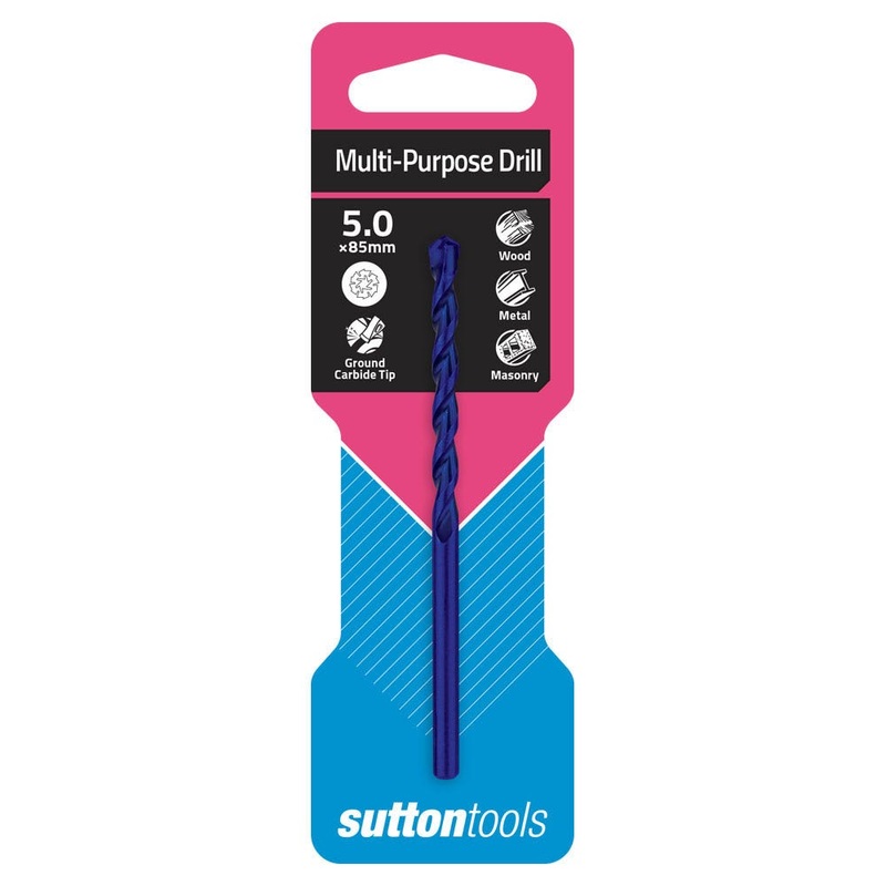 SUTTON 5.0X85MM TCT MULTI-PURPOSE DRILL BIT D6100500