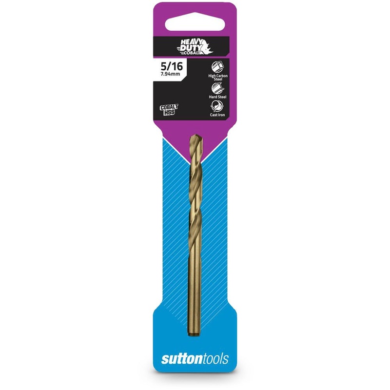 SUTTON 5/16INCH X 4.1/2INCH METAL JOBBER DRILL BIT HSS-COBALT