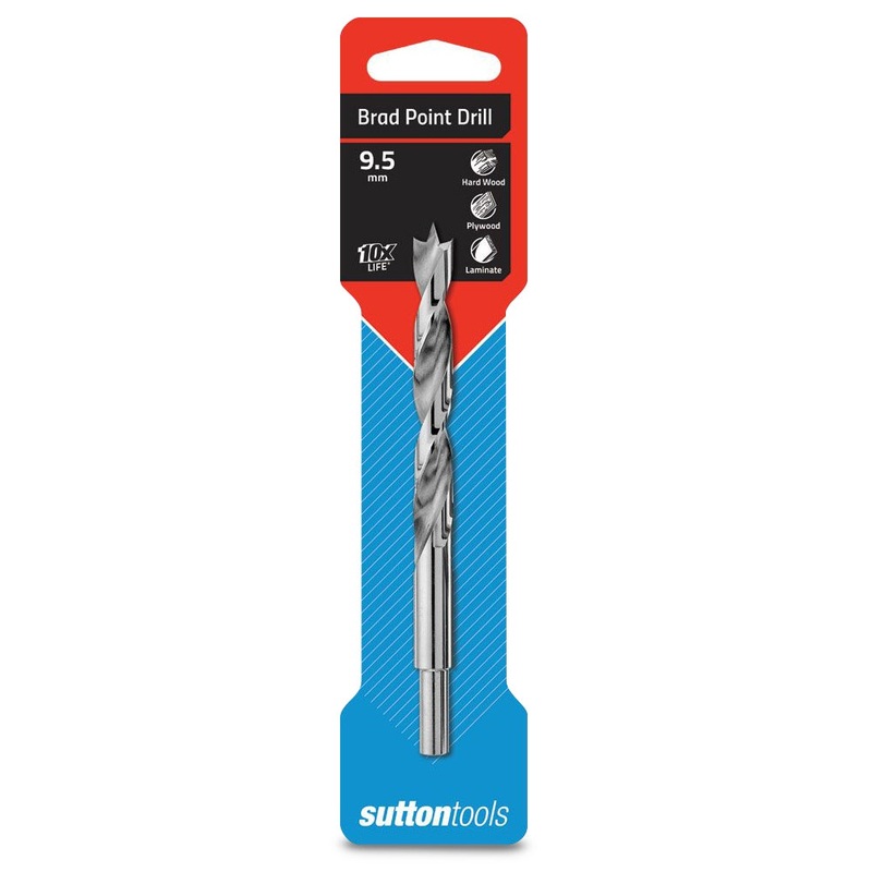SUTTON 9.5 X 125MM BRAD POINT WOOD DRILL BIT