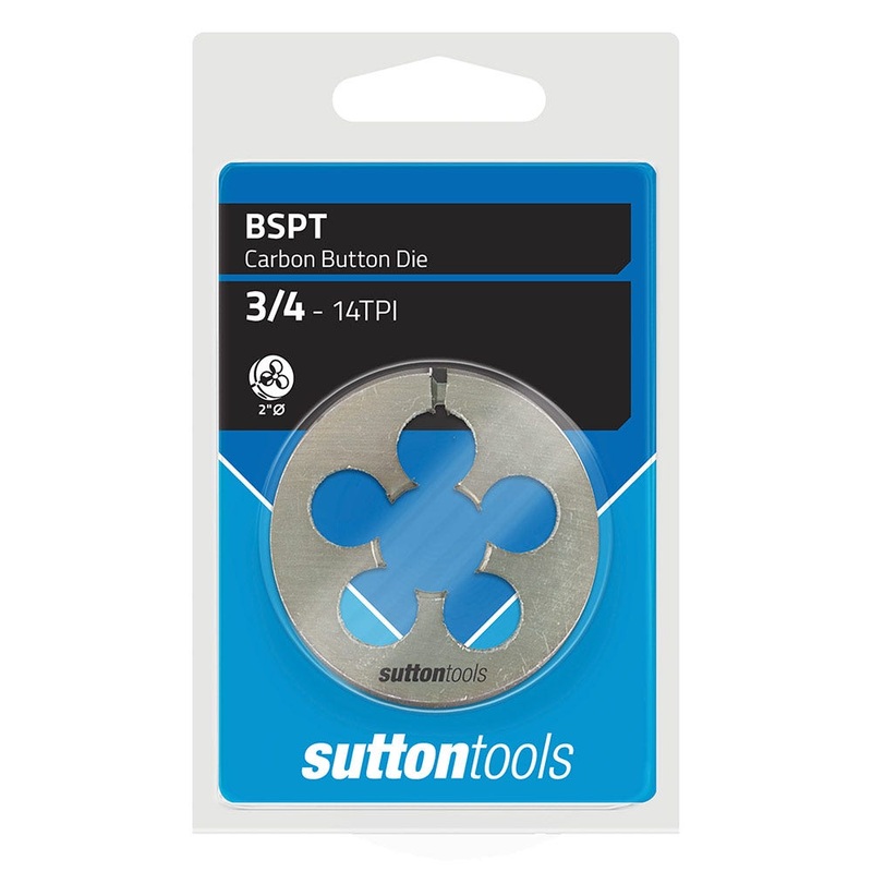 SUTTON BSPT 3/4 X 14 2INCH OD CARBON BUTTON DIE M4382644
