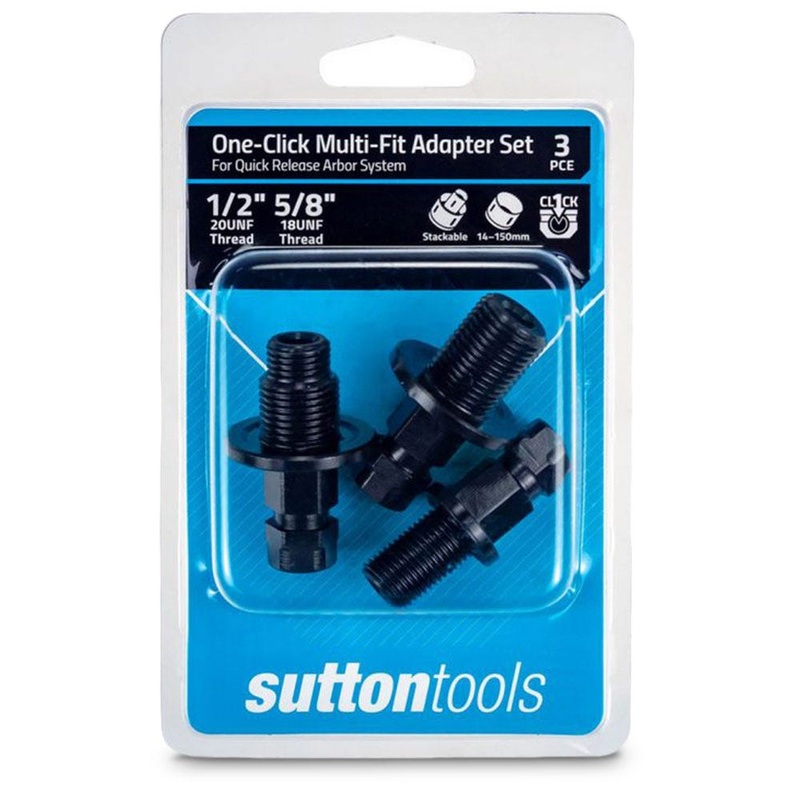 SUTTON QUICK RELEASE HOLESAW ADAPTOR KIT – SUITS 14-152MM HOLESAWS – 3 PIECE