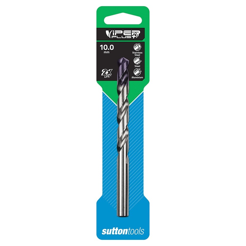 SUTTON 10.0 X 133MM VIPER+ HSS JOBBER DRILL BIT METAL D1841000