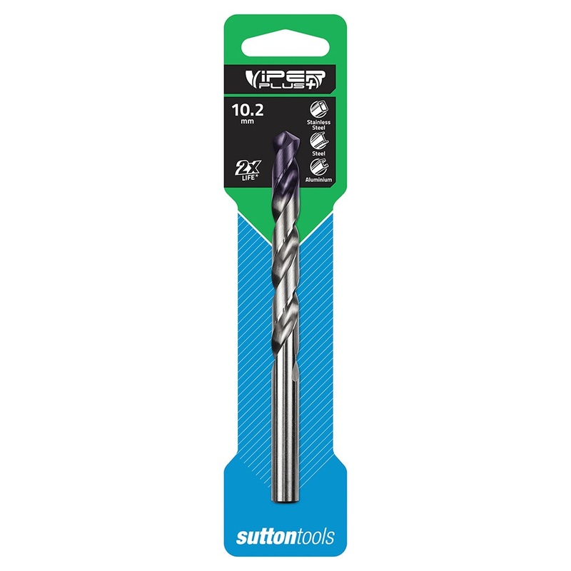 SUTTON 10.2 X 133MM VIPER+ HSS JOBBER DRILL BIT METAL D1841020