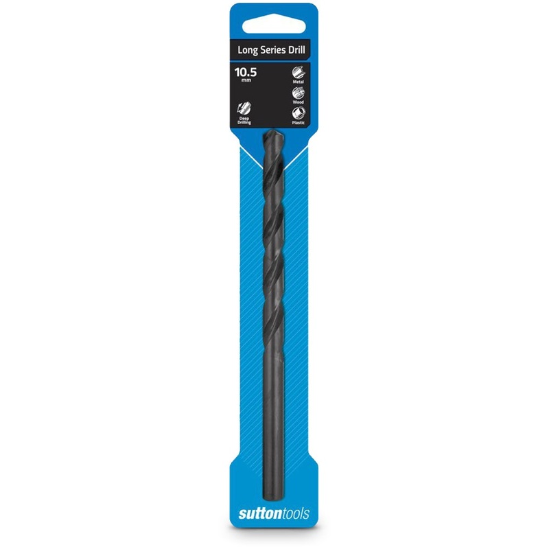 SUTTON 10.5 X 184MM METAL DRILL BIT LONG SERIES HSS BLUE BULLET