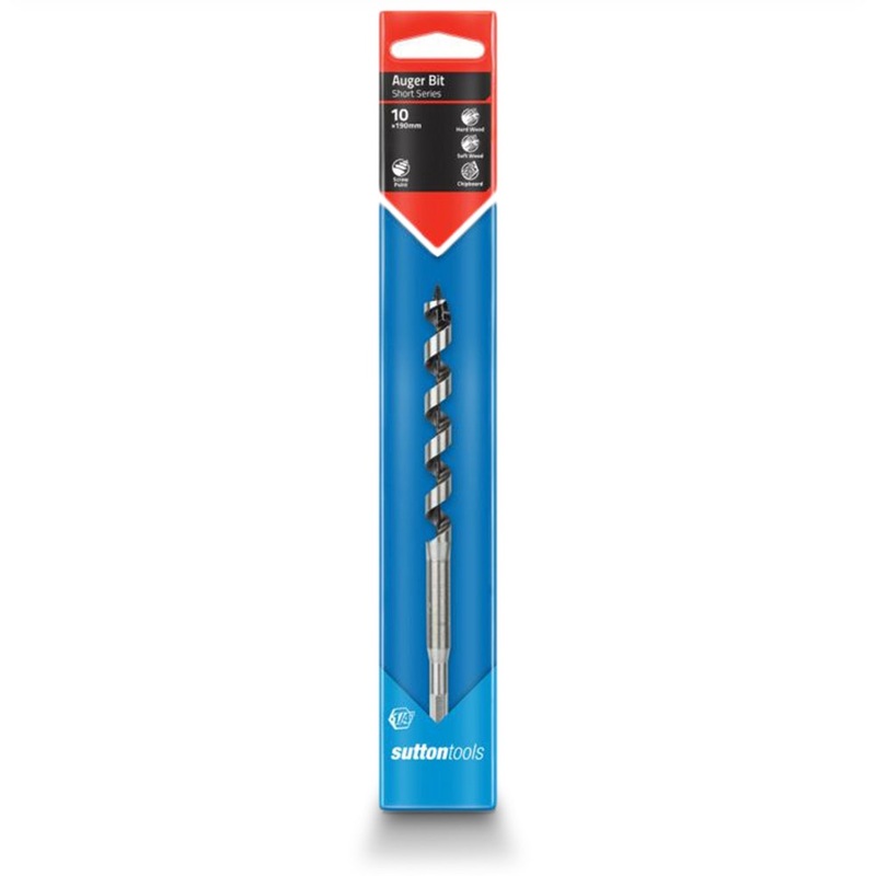 SUTTON 10 X 190MM 1/4-HEX SHANK AUGER BIT