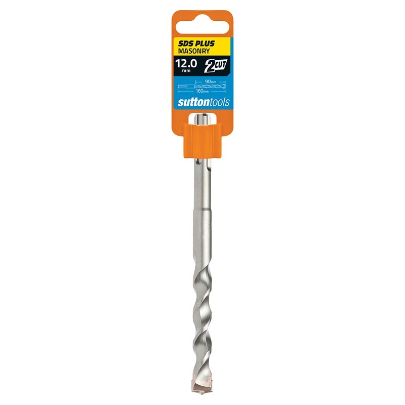 SUTTON 12.0X160MM 2-CUT SDS PLUS TCT MASONRY DRILL BIT D6131200