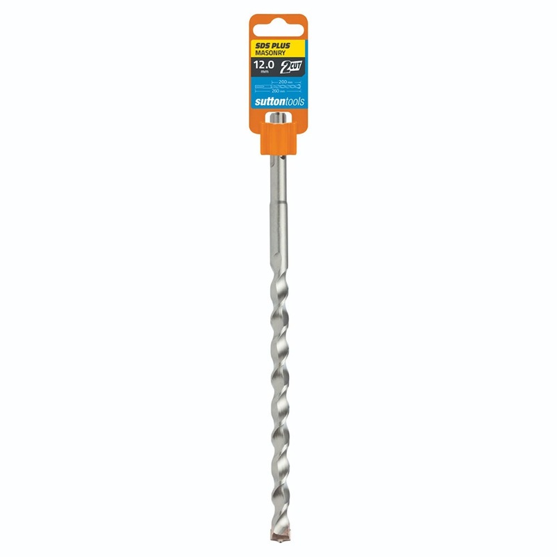 SUTTON 12.0X260MM 2-CUT SDS PLUS TCT MASONRY DRILL BIT D6151200