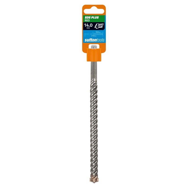 SUTTON 14X210MM 4-CUT REO SDS PLUS TCT MASONRY DRILL BIT D6331400
