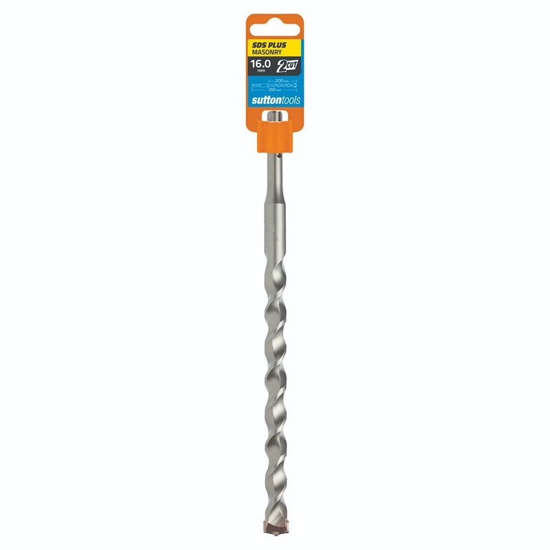 SUTTON 16.0X260MM 2-CUT SDS PLUS TCT MASONRY DRILL BIT D6151600